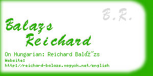 balazs reichard business card